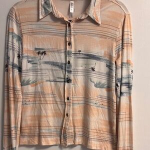 RCVA Long Sleeves  Button Down Shirt Size Small